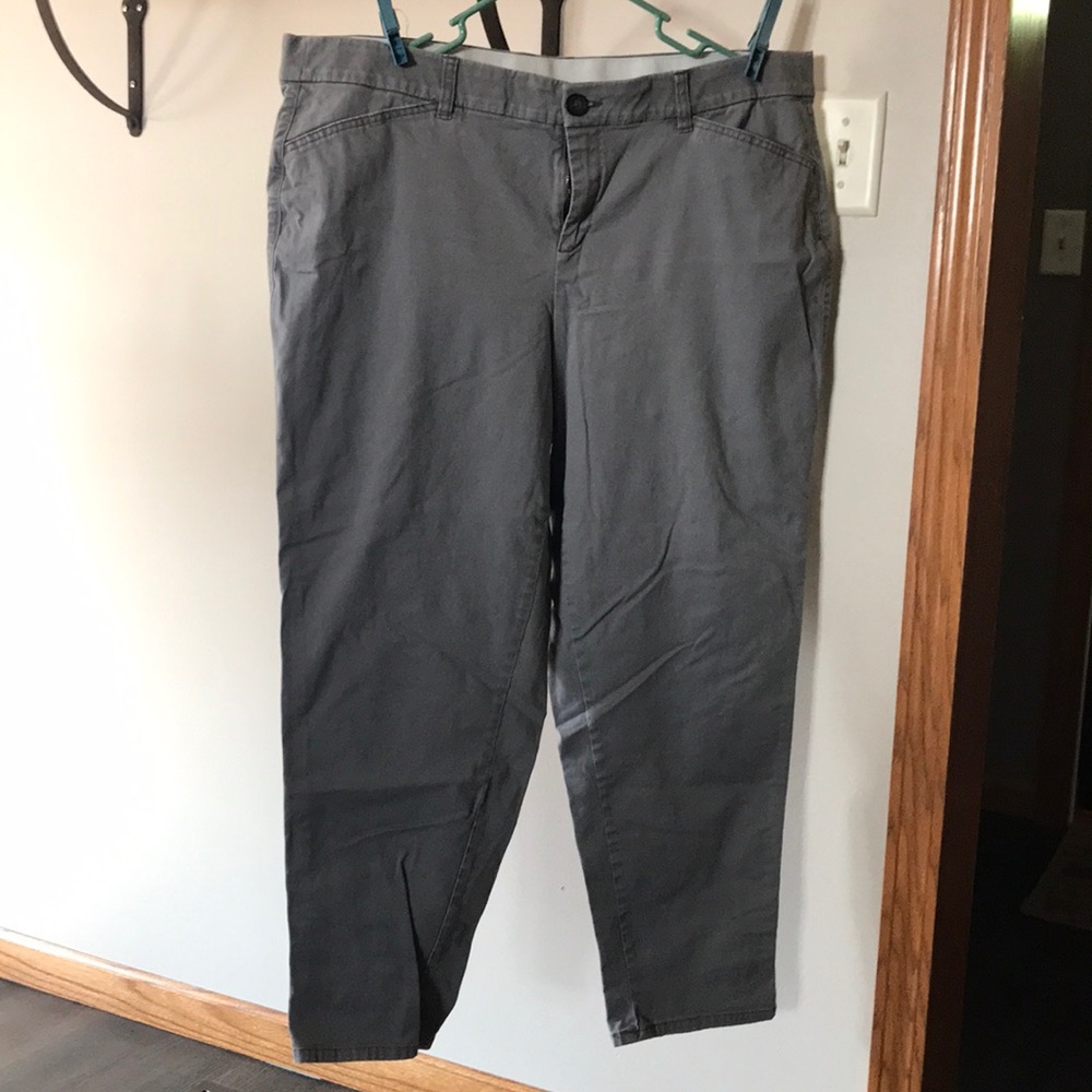 Lane Bryant Gray chino pants